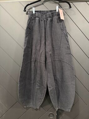NWT Micas Wide Leg Balloon Pants in Washed Charcoal XS